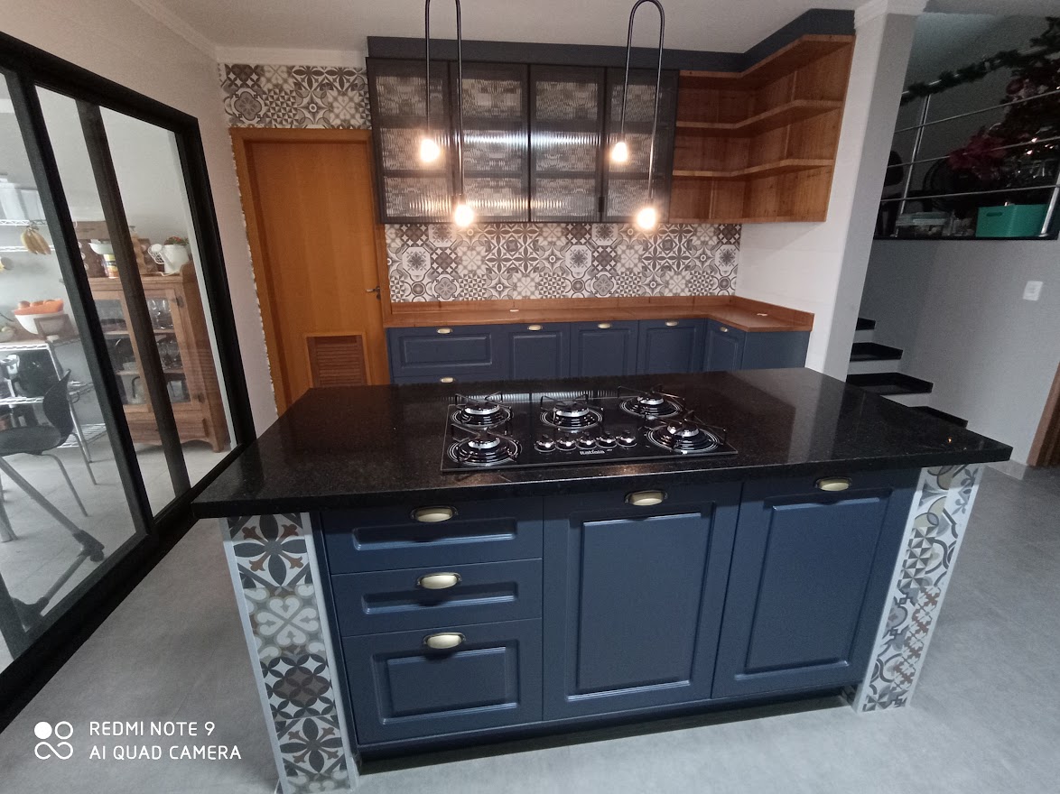 Cozinha azul provençal